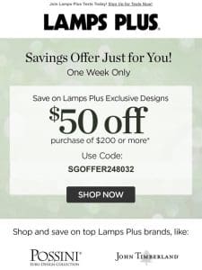 $50 Coupon Enclosed! Limited Time Only