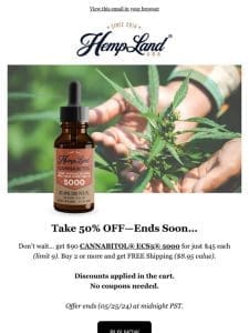 50% Off CANNABITOL® ECS5® 5000—Ends Soon