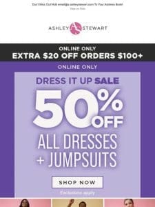 50% off dresses! WOW