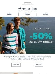 -50% sur le 2ème article ?