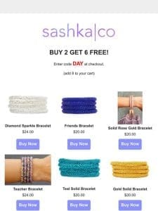 6 Free Bracelets