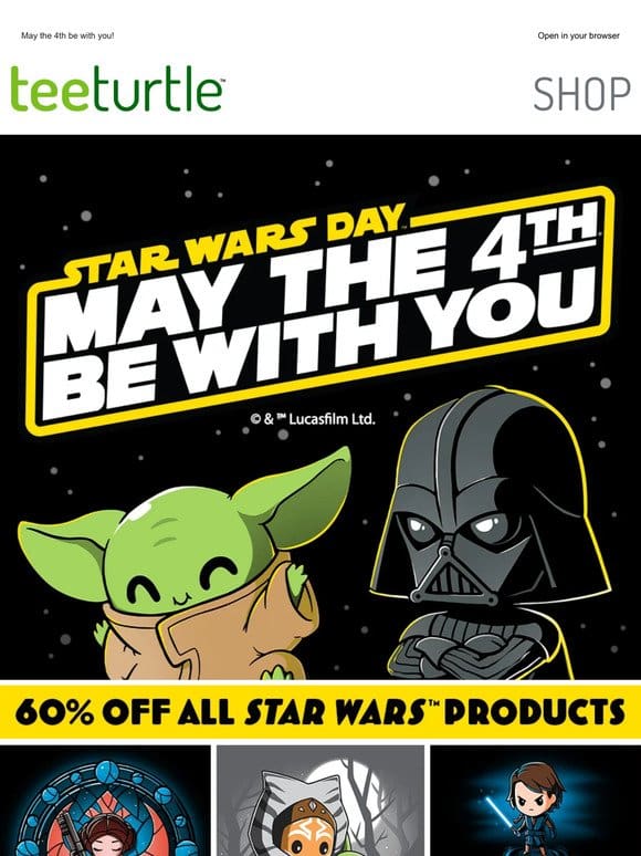 ? 60% off ALL Star Wars products! ?