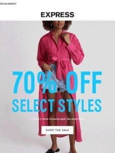 70% OFF， we repeat， 70% OFF!