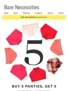 A Fan-Favorite: Buy 5 Panties， Get 5 FREE