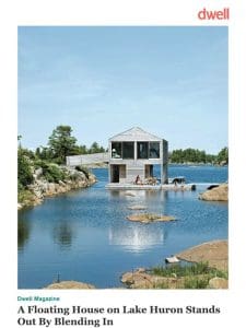 A Floating House on Lake Huron Stands Out By Blending In