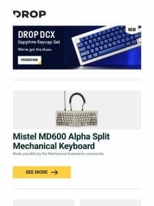 A True-Blue Crown Jewel: Drop DCX Sapphire Keycap Set + Shop More Featured Products