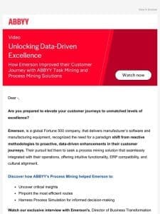 ABBYY & Emerson: Transforming Customer Journeys