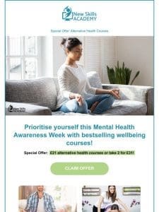 Alternative Health and wellbeing special: £21 courses!