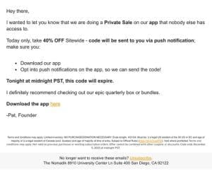 App-exclusive Private Sale with MEGA deals