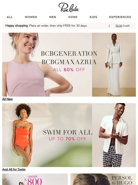 BCBGeneration & BCBGMAXAZRIA All 60% Off?! Believe it.