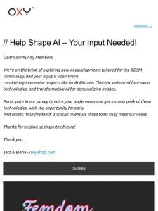 BDSM & AI – Project development Survey