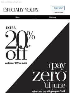 BOLD Looks + 20% OFF + NO Bill!