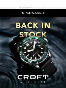 Back in Stock: Croft Mid-Size Automatic