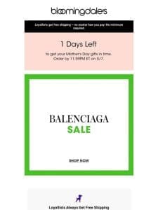 Balenciaga on sale now!