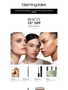 Beauty: 15% off select products