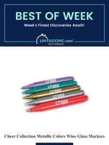 Best of the Week – 65% OFF Cheer Collection Metallic Colors Wine Glass Markers