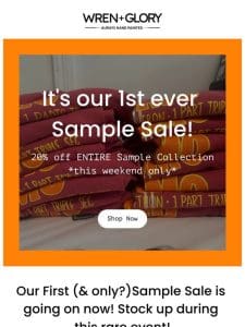 Big News: It”s our First-Ever Sample Sale!