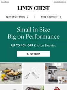Big Savings on Small Kitchen Appliances – Up to 40% Off!