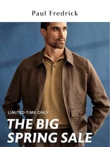 Big Spring Sale: 40% off shirts， linen and more.