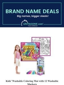 Brand Name Deals – 77% OFF Kids’ Washable Coloring Mat