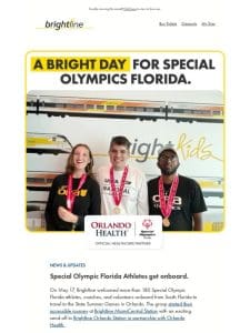 Brightline cheers on Special Olympics Florida athletes.