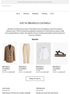 Brunello Cucinelli’s new-in styles — 65% off