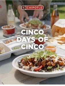 CINCO days of $0 Delivery Fee