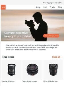 Capture magnificent scenery with landscape lenses ??