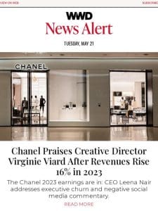 Chanel Praises Creative Director Virginie Viard After Revenues Rise 16% in 2023