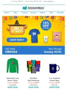 Cinco de Muchos Savings: Save 15% Sitewide