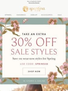 Claim an EXTRA 30% OFF