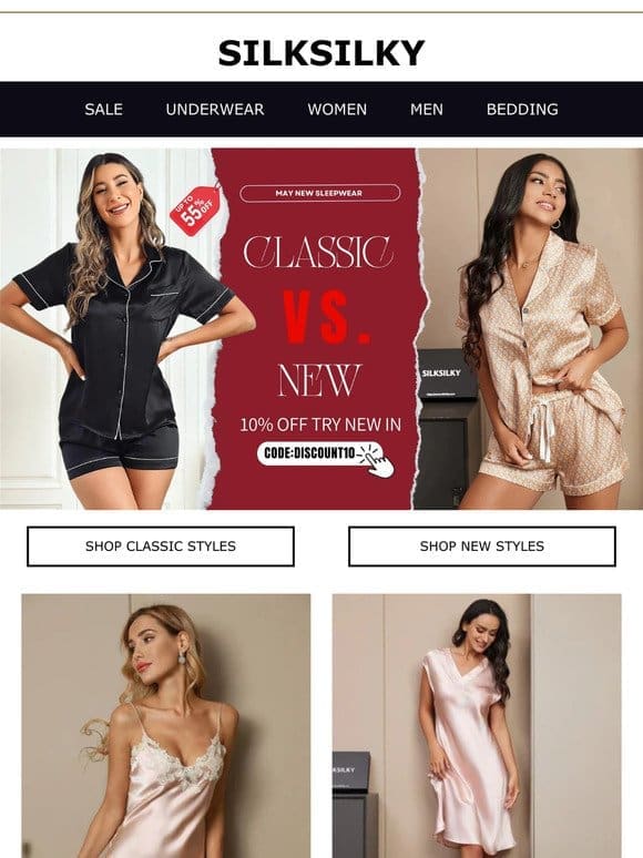 Classic or New Silk Designs – Both with $100 Off Instantly!