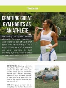 Crafting GREAT Gym Habits as an Athlete
