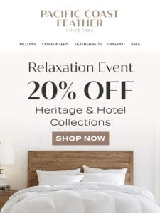 Create a Relaxing Sleep Space With 20% OFF