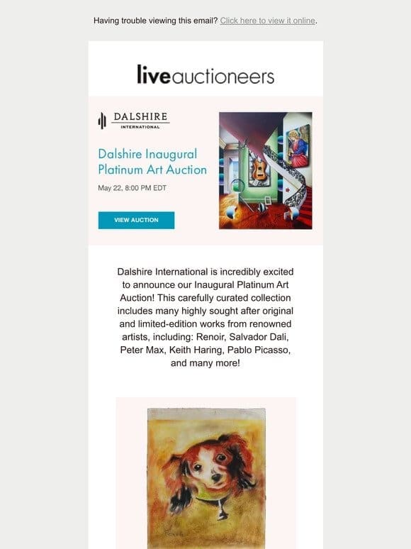 Dalshire International | Dalshire Inaugural Platinum Art Auction