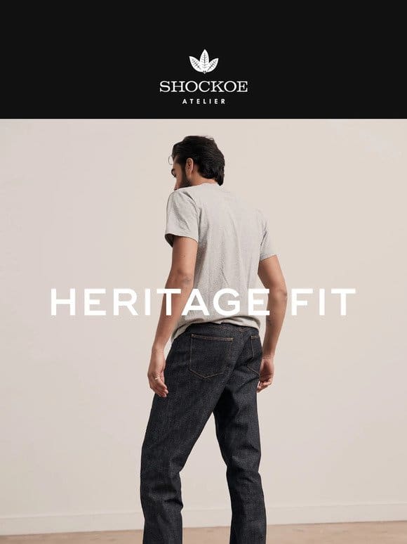 Discover the all-new Heritage fit， wide leg denim