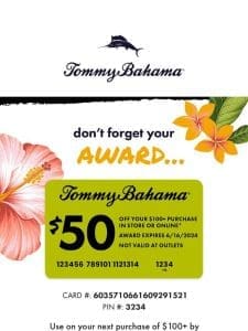 Don’t Forget: Your $50 Award Is Waiting