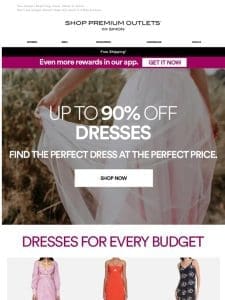 Dresses Up to 90% Off