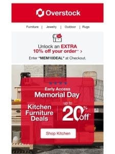 Early Access to Kitchen Furniture Deals!