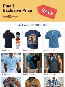 Email Exclusive-Get Classic Polo at USD $6.49