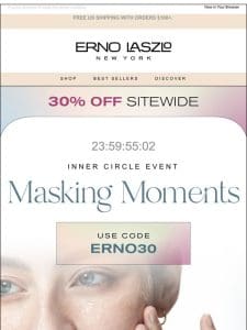 Ending Soon: 30% Off Masks