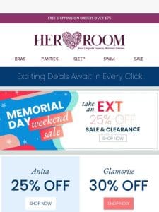 Extra 25% Off Memorial Weekend Sale!