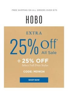 Extra 25% Off Sale + 25% Off Select Styles