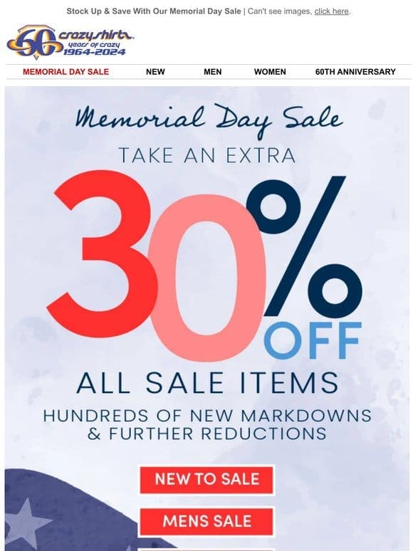 Extra 30% Off All Sale Styles   Ends Tomorrow!