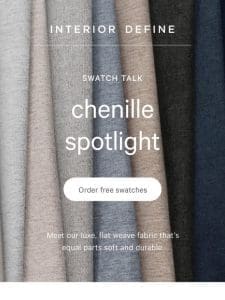 FABRIC FAVES: Chenille Edition