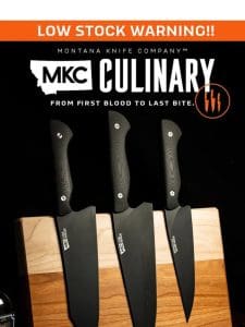 FINAL LOW STOCK WARNING  MKC CULINARY COLLECTION