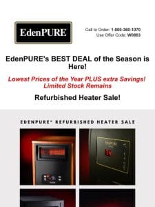 FINAL NOTICE – Heater Liquidation Prices!