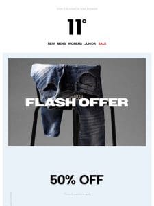 FLASH OFFER | 50% Off ⚡