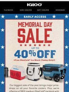 FREE gift + early Memorial Day Sale access!