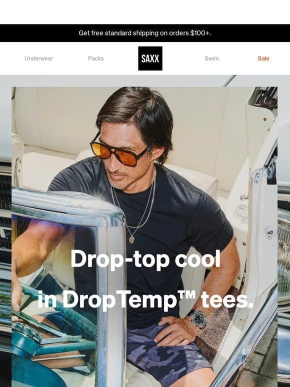 Feel cool in DropTemp™ Tees
